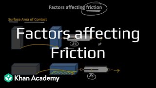 Factors affection Friction | Middle School Science | Khan Academy