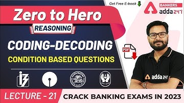Coding-Decoding Condition Based Questions | Adda247 Banking Classes | Lec #21