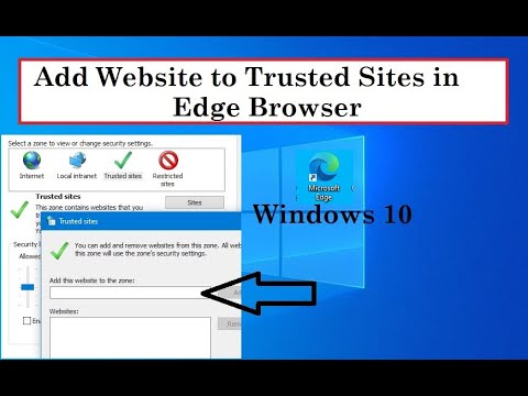 How to add Sites to Trusted Sites in Edge