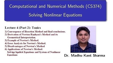 Computational and Numerical Methods: Lecture 4 Part 2