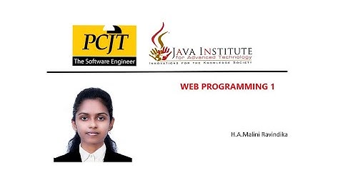 Web Project Task 02| Java Institute|  1st Year|