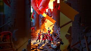 Castle Wall Collapse 😱 Giant Hand Saves Tiny Kingdom | Miniature Rescue