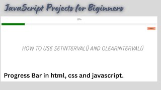 Progress bar in javascript, setinterval javascript, JavaScript Timing Event, What is setInterval()