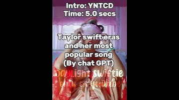 Taylor Swift eras and her most popular song 🎶💋❤️ | CapCut | #shorts #swiftie #fypシ゚viral #taylor