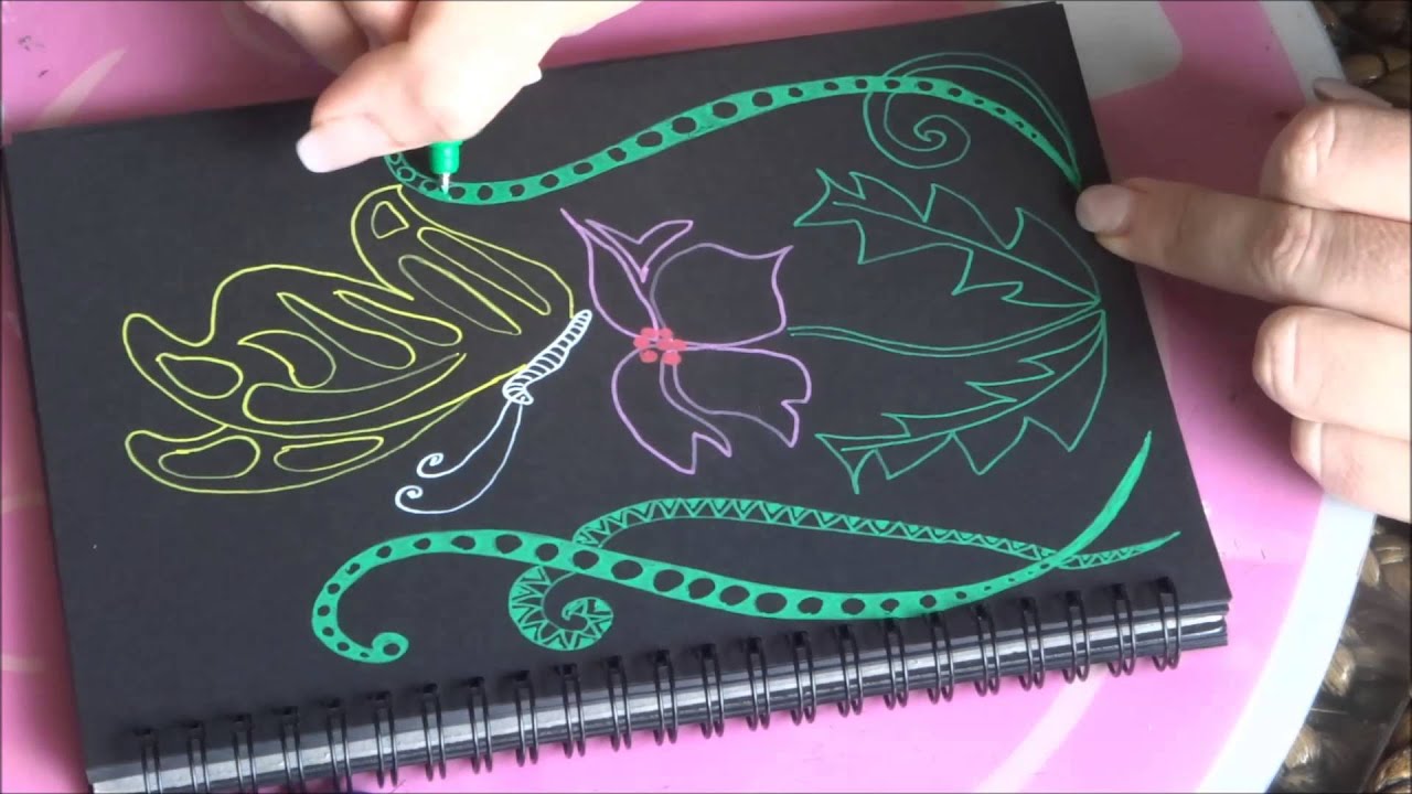 Speed Doodle Drawing Black paper and Posca Pens YouTube