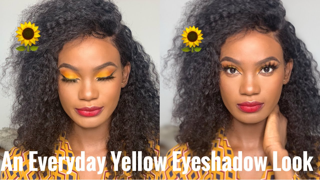 Yellow Eyeshadow Look On Dark Skin YouTube