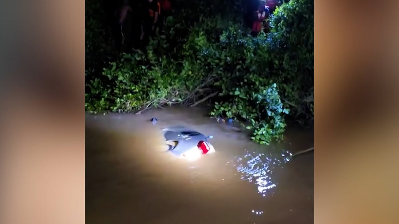 Woman Dies After Car Plunges Into River - YouTube