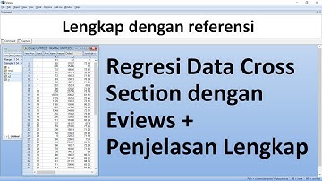 Regresi Data Cross Section dengan Eviews + Penjelasan Lengkap