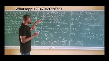 Flow Rate and Continuity Equation || Solved Example #EpelleMichaelRowland