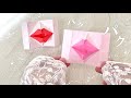 【折り紙】立体パクパクお口👄´- long.ver 遊べる 簡単 立体 かわいい〔origami〕 lips