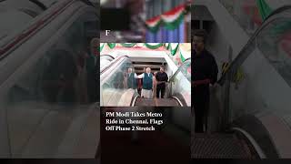 PM Modi Takes Metro Ride in Chennai, Flags Off Phase 2 Stretch With Tamil Nadu CM Vijay