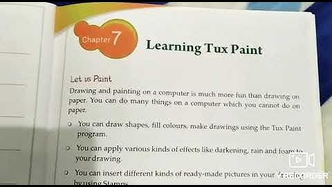 Class 2nd Computer Chapter 7 LEARNING TUX PAINT part 1