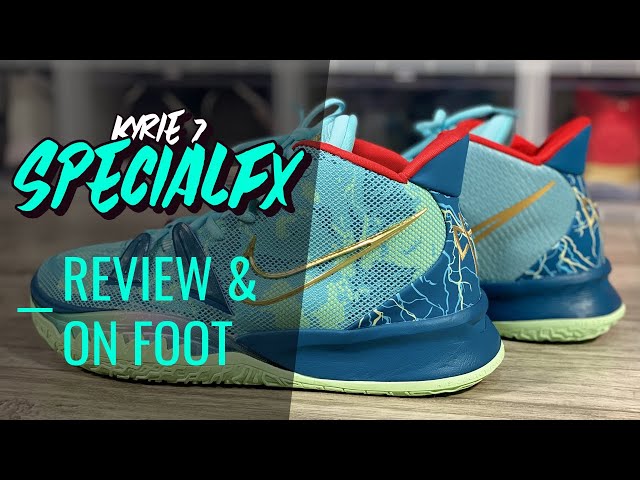 KYRIE 7 SPECIAL FX DETAILED REVIEW ON FOOT CLOSE UPS - YouTube