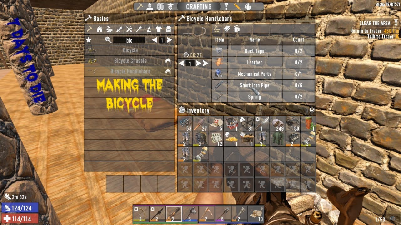 comment construire un bicyclette dans 7 day to die