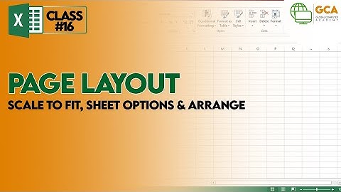 Excel Page Layout Scale to fit, Sheet Options and Arrange| ms excel hindi/urdu