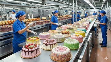 How Millions of Cakes Are Made in a Factory – Automatic Cakes Factory Process
