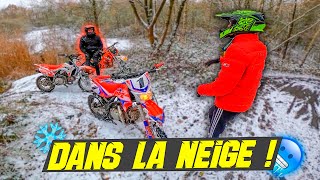 JE SORS MES MOTOS DANS LA NEIGE ! (110CRF, 65SX, 150RFZ)