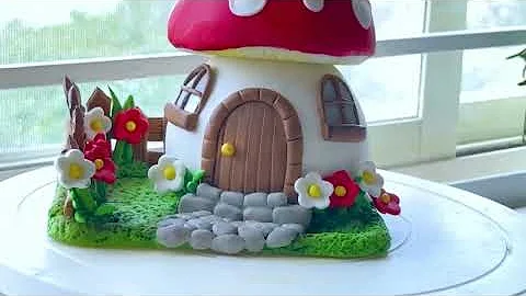 Coconut Shell Mushroom House _ Air Dry Clay Craft Ideas _ Best Out Of Waste