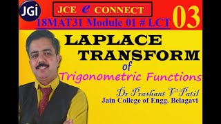 Laplace Transform of Simple Trignometric Functions | Dr Prashant Patil | 18MAT31| Module 01