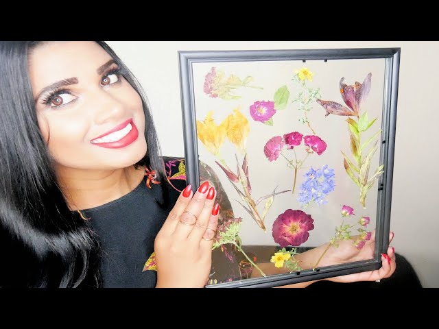 DOLLAR TREE DIY: Pressed Flower Art in Glass Frame 