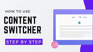 How to Add and use Content Switcher on Elemento Addons