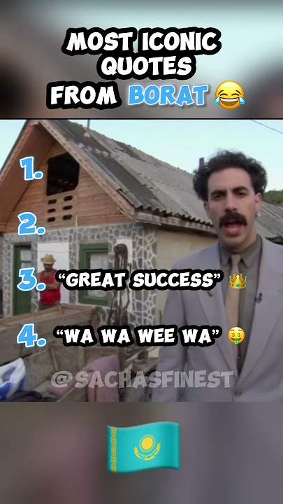 COMMENT YOUR FAVOURITE QUOTE 💀| BORAT MOST ICONIC QUOTES | #borat #trending #funny #quotes