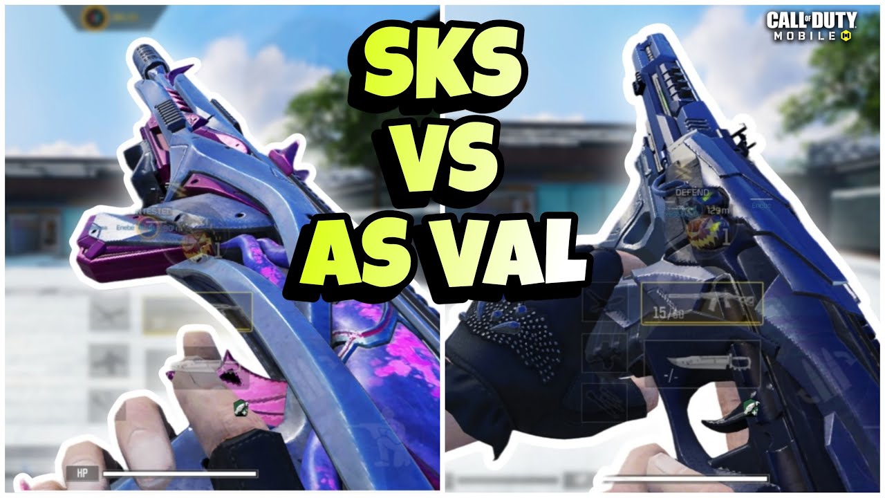 SKS VS AS VAL SENJATA SEMI AUTO | COD MOBILE - YouTube