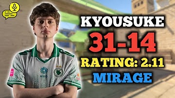 KYOUSUKE (31-14) RT: 2.11 | FACEIT RANKED (MIRAGE) +VOICE COMMS | CS2 POV