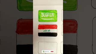 Drawing The Flag Of  Saudi Arabia and Iraq  #kuwait #iraq #iran #palestine #indonesia #algerie