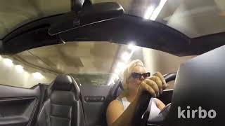 Trisha Paytas driving her lambo while &#39;Fack&#39; by Eminem plays