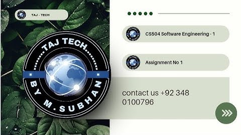 🔥 CS504-Software Engineering Assignment no 1 Fall 2025 | TAJ TECH 🔥