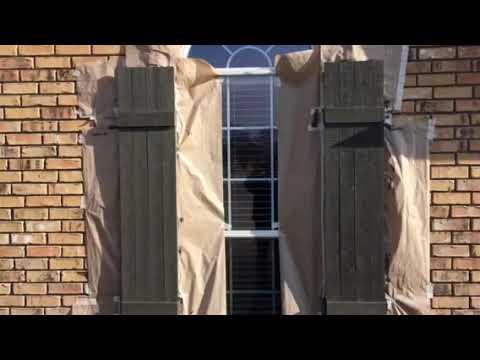 Staining Shutters Urbane Bronze Sw 7048 - Youtube