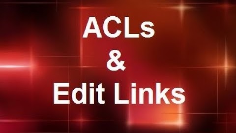 MicroStrategy - ACL & Edit Links - Online Training Video by MicroRooster