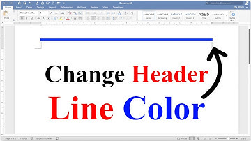 How To Change Header Line Color In Word