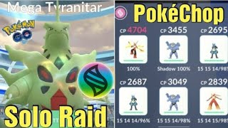 How to solo Mega Tyranitar Raid - Pokemon Go - Mega Tyranitar Solo Raid!