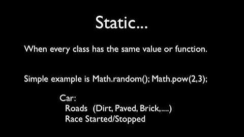 Java Static Variables and Methods