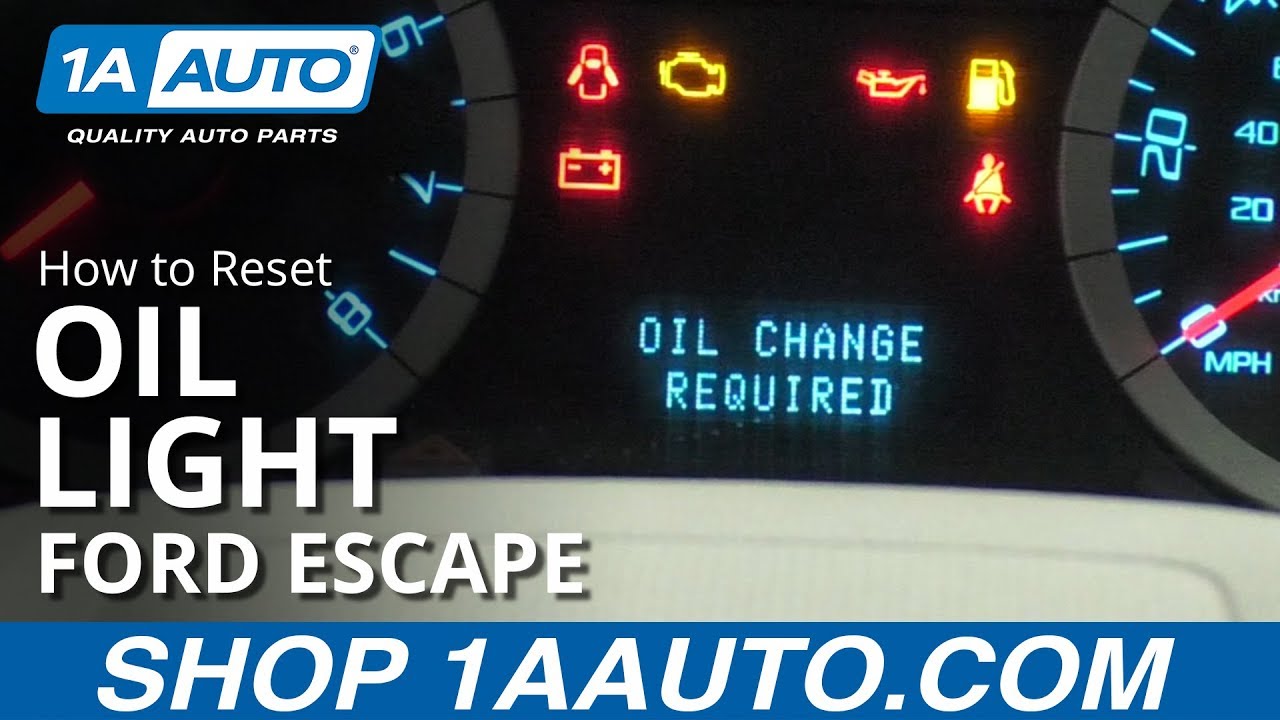 How to Reset Oil Light 0812 Ford Escape YouTube