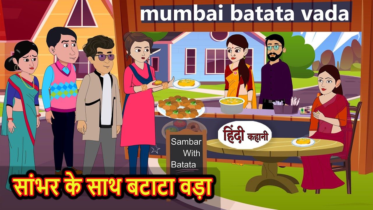 सांभर के साथ बटाटा वड़ा | Stories in Hindi | Bedtime Stories | Fairy Tales | Moral Story Kahani