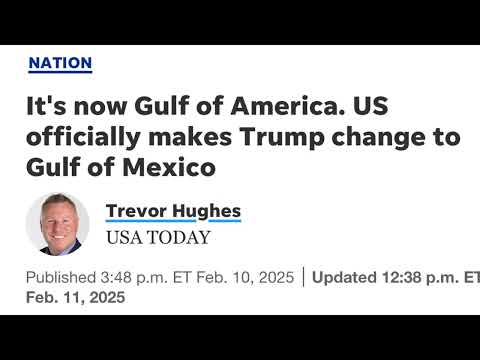 Gulf of America now no longer Gulf of Mexico