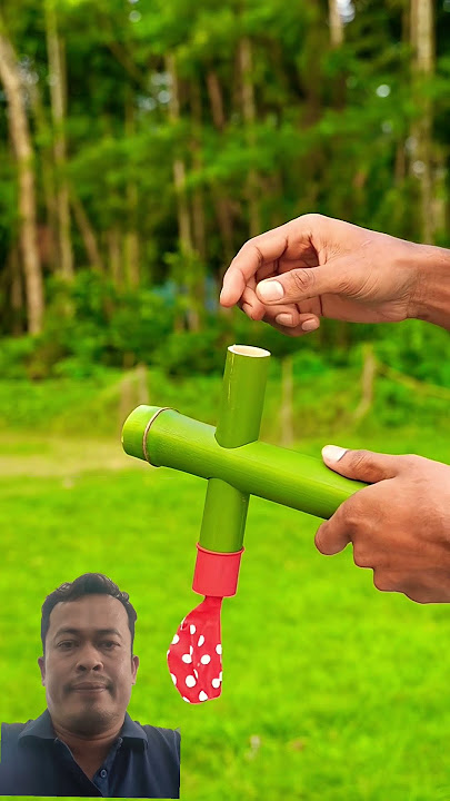 DIY Bamboo Slingshots with Clour balloone #Bamboo #Diy #Slingshots