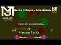 Ronze X Dayoo Amenishika Lyrics Audio mp3