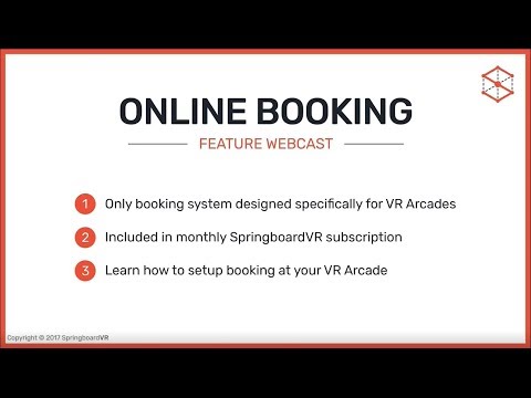 SpringboardVR VR Arcade Online Booking Feature | Virtual Reality Booking