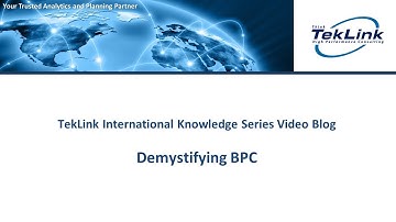 Demystifying SAP BPC