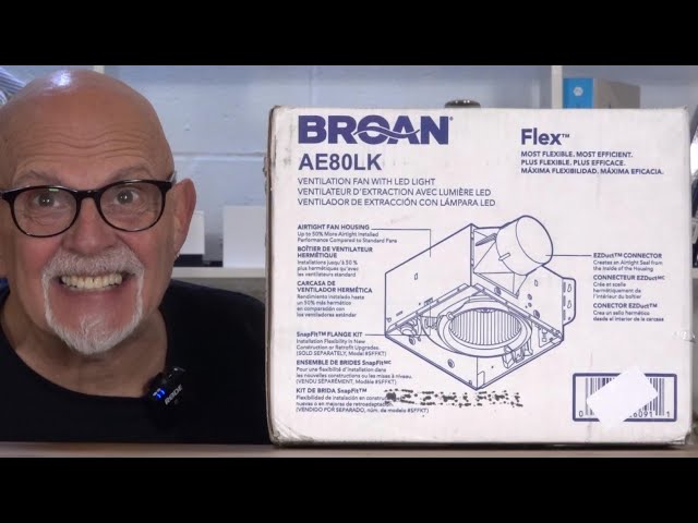 Broan-NuTone Flex Bathroom Exhaust Ventilation Fan with LED Light - YouTube