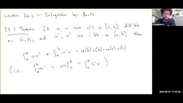 Lecture 26.2 - Integration by Parts