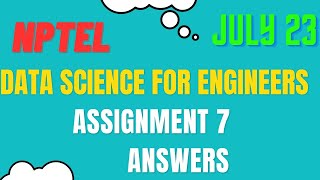 Assignment 7 | Data Science For Engineers Week 7 | NPTEL @HanumansView