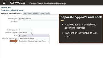 Setting Up Approval Unit Hierarchies in Oracle Financial Consolidation and Close