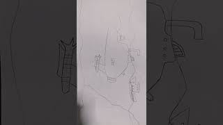 My old drawing of an attack submarine spying on a Japanese ship