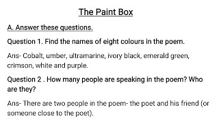 Paint Box Poem - GTEC Reader