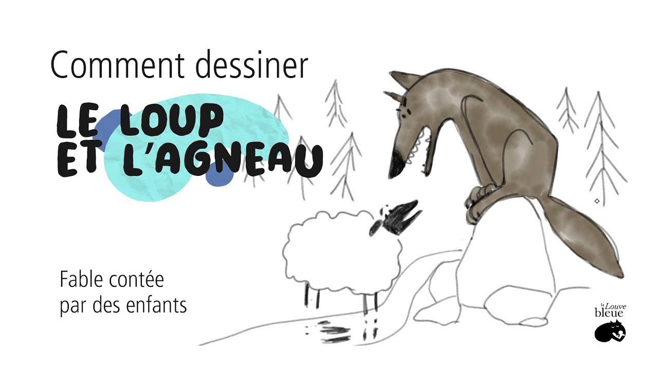 Dessiner Le Loup et l'agneau - tuto dessin et fable de Jean de la